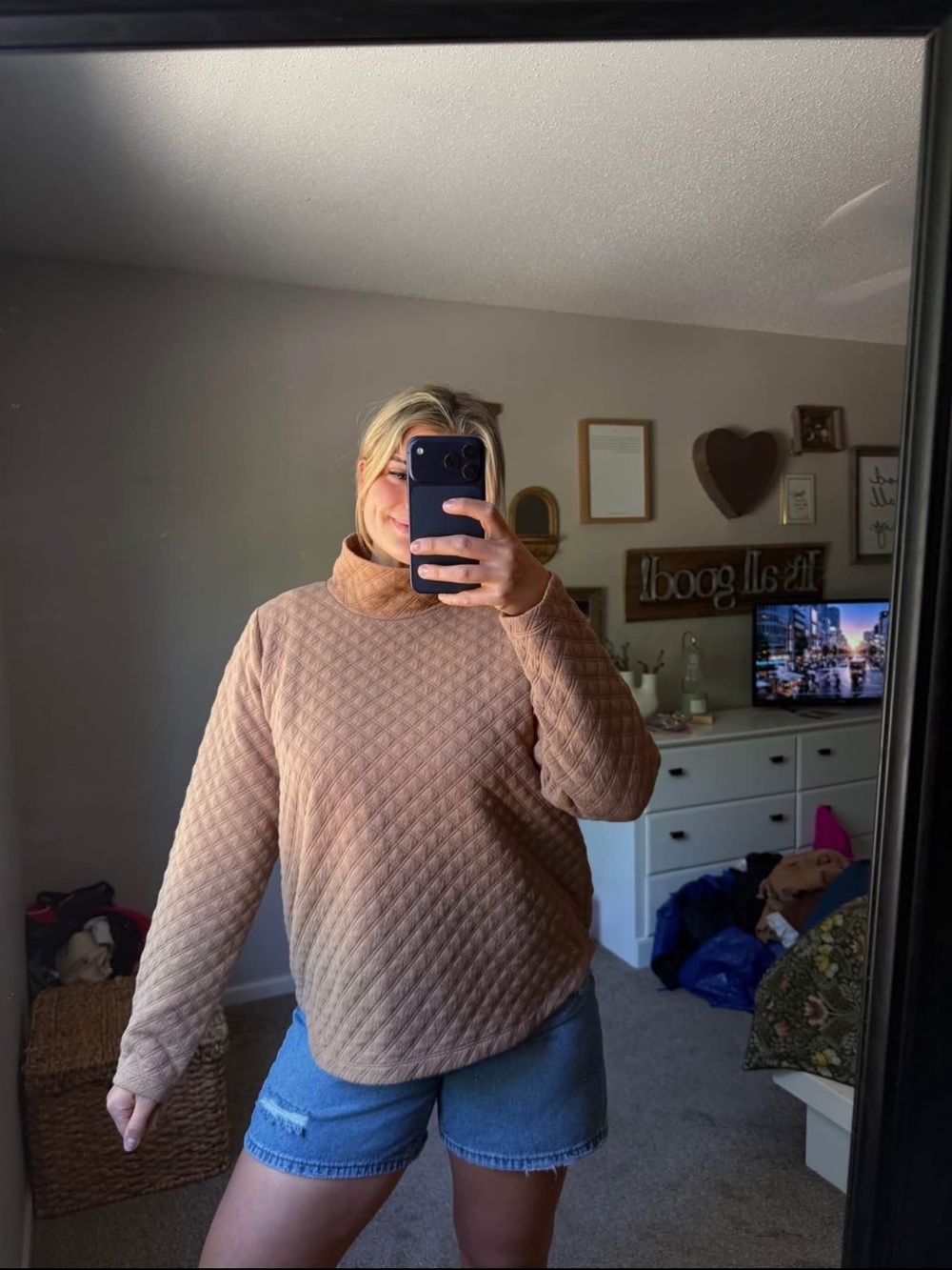 Jcrew Quilted Mock Neck Sweater